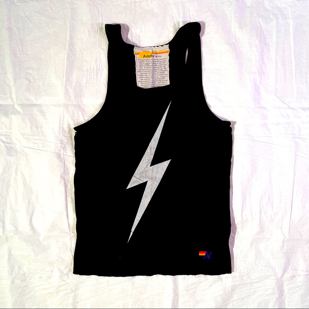 ⚡️ Aviator Nation Classic Bolt Tank - Adult S - Unisex - Black